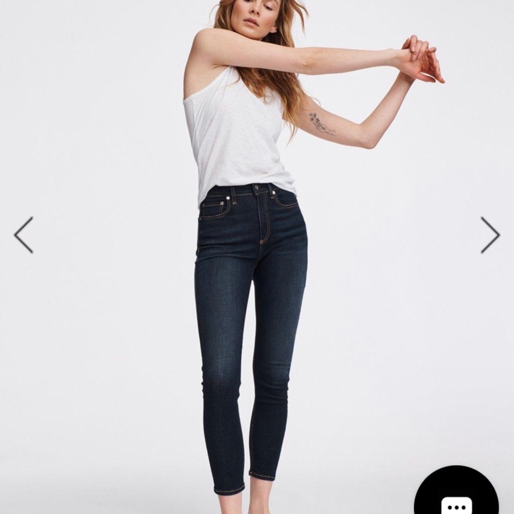 Like NEW Rag and Bone ankle skinny jeans h…